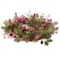 Floristik24 Blumenkranz mit Gänseblümchen und Beeren Altrosa Ø30cm