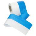 Kranzband Blau-Weiss, Moiré-Struktur, 125 mm breit, 25 m Rolle, Dekoband und Trauerband | Floristik24.ch