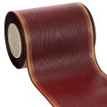 Floristik24 Kranzband Bordeaux Moiré Taftbindung mit Goldkante 125mm x 25m Dekoband