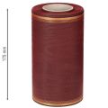 Kranzband aus Taft mit Moiré-Effekt, Bordeaux mit Goldkante, 175mm x 25m | Floristik24.ch