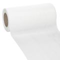 Floristik24 Trauerband aus 100% Acetat, Weiss, 200mm Breite, 25m Rolle für Kranz- und Dekorationsgestaltung