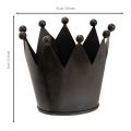 Kleine Metallkrone Schwarz 10 cm für Tischdekoration | Floristik24.ch
