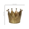 Deko-Krone aus Metall in goldener Vintage-Optik, Durchmesser 11 cm | Floristik24.ch