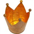 Teelichthalter Krone Rost Gold