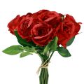 Floristik24 Künstliche Rosen im Bund Rot 30cm 10St