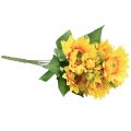 Floristik24 Künstliche Sonnenblumen Strauß Pick Gelb 45cm