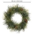 Künstlicher Kiefernkranz mit Zapfen 60 cm Grün | Floristik24.ch