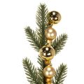 Künstlicher Tannenzweig mit goldfarbenen Mini-Christbaumkugeln, 46 cm, 2 Stück | Floristik24.ch