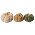 Gestrickte Deko-Kürbisse 10 cm und 8 cm 6er-Set Braun, Beige, Grün | Floristik24.ch