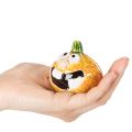 Dekofigur Kürbis aus Keramik, 6 cm, 2er-Set, Orange mit Grün | Floristik24.ch