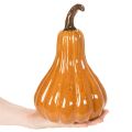 Kürbis aus Keramik, 26 cm, orange, herbstliche Innendekoration | Floristik24.ch