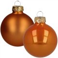 Floristik24 Weihnachtskugeln Glas Orange Matt Glänzend Ø5,5cm 26St