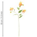Künstliche Gloriosa-Blumen Orange mit Langen Stielen 80 cm 3 Stück | Floristik24.ch