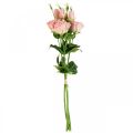 Floristik24 Kunstblumen Lisianthus Rosa künstlich Seidenblumen 50cm 5St