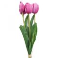 Floristik24 Kunstblumen Tulpe Pink, Frühlingsblume L48cm 5er-Bund