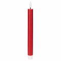 Floristik24 2 rote LED-Spitzkerzen aus Echtwachs, 24 cm, warmweisses Licht, 2 Stück