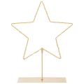 Floristik24 Stern aus Metall mit 50 LEDs in Gold, 33 cm, batteriebetrieben, für Innenbereich