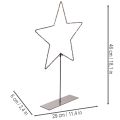 LED Stern aus Metall mit Batteriebetrieb und Standfuss 46cm schwarz | Floristik24.ch
