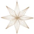 Floristik24 LED Deko-Stern aus goldfarbenem Draht zum Aufhängen, 51 cm, batteriebetrieben