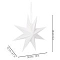 LED Stern zum Aufhängen aus Kunststoff mit Timer 38 cm warmweiss | Floristik24.ch