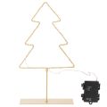 Weihnachtsbaum-Silhouette aus Metall 60 LED warmweiss 37 cm für innen | Floristik24.ch