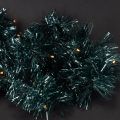 Lametta-Weihnachtsgirlande 3m mit 60 LED und Timer smaragdgrün | Floristik24.ch