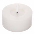 Floristik24 LED-Teelichter aus Echtwachs, 7 cm Durchmesser, Weiss, warmweiss, mit 6-Stunden-Timer, 2er-Set