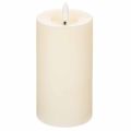Floristik24 LED-Stumpenkerze aus Echtwachs, 15 cm, Weiss, warmweisses Licht mit Timer