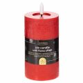 Rote LED-Stumpenkerze aus