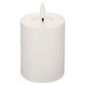 Floristik24 LED Stumpenkerze flackernd weiss Ø7 cm Höhe 12 cm mit Timer für Innenbereich
