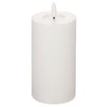 LED-Stumpenkerze flackernd Timer Ø7cm Höhe 16cm Echtwachs Weiss | Floristik24.ch