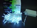 Floristik24 LED Reislichterkette 96er 7,1m mit Batterie & Timer Kaltweiß für außen