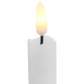 Floristik24 LED Kerze Wachs Tafelkerze Warmweiß Für Batterie Ø2cm 24cm 2St