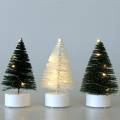 Floristik24 LED Weihnachtsbaum Grün / Weiß 10cm 3St