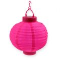 Floristik24 Lampion LED mit Solar 20cm Pink