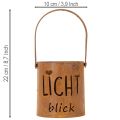 Metall-Laterne Windlicht mit Edelrost-Optik, "Lichtblick", Ø10,5cm, H11cm, 2 Stück | Floristik24.ch
