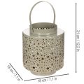 Metalllaterne mit Sternenmuster und Henkel Grün 31 cm | Floristik24.ch