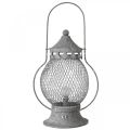 Floristik24 Metall-Laterne, LED-Lampe, Shabby Chic Ø16cm H33,5cm