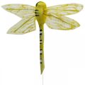 Floristik24 Sommerdeko, Libellen am Draht, Deko-Insekten Gelb, Grün, Blau B10,5cm 6St