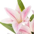 Künstliche Lilienblume 68 cm Rosa-Grün 3er-Set für Dekoration | Floristik24.ch