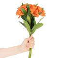 Kunstblume Alstroemeria Orange künstlicher Strauß 75 cm 3 Stiele | Floristik24.ch