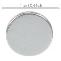 Runde Magnete aus Metall, Silber, Durchmesser 1 cm, 20 Stück | Floristik24.ch