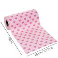 Manschettenpapier Rosa 25 cm x 100 m mit Herzmotiv | Floristik24.ch