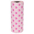 Manschettenpapier Rosa 25 cm x 100 m mit Herzmotiv | Floristik24.ch