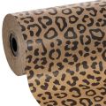 Floristik24 Manschettenpapier Leopard-Muster Rolle 25 cm x 100 m Geschenkverpackung