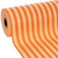 Floristik24 Manschettenpapier Rolle Papier Orange Gestreift 25 cm x 100 m für Dekoration und Geschenkverpackung