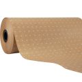 Floristik24 Manschettenpapier Seidenpapier Natur Punkte 25cm 100m