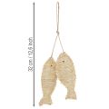 Maritime Hängedeko mit 2 Fischen aus Jutefasern und Stroh, 32cm | Floristik24.ch