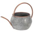 Floristik24 Metallpflanzkanne Silber-Kupfer Ø26cm H30cm für Innen und Aussen