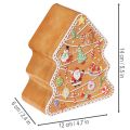 Metall Keksdose in Lebkuchenoptik Tannenbaum und Haus 14cm 2er-Set | Floristik24.ch